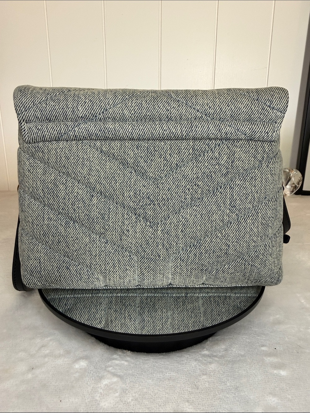 Saint Laurent Loulou Puffer Y Quilted Toy Blue Denim NWT Crossbody Italy COA - Picture 9 of 14